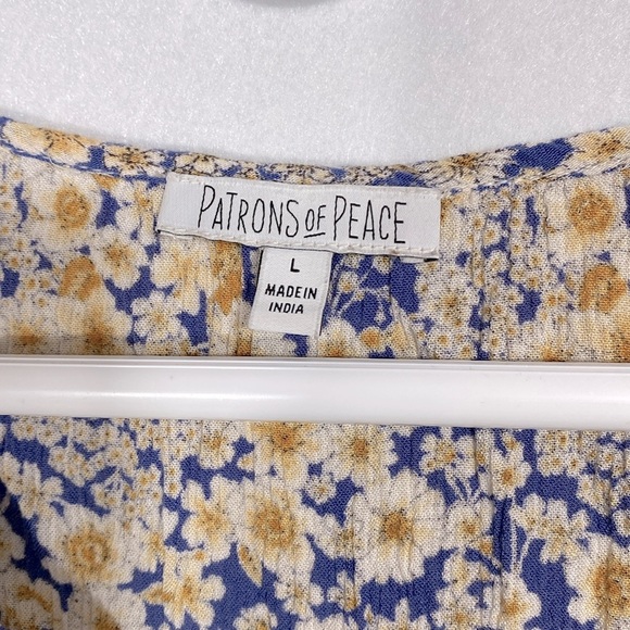 Patrons of Peace Floral Tank Top - Purple and Cream size Large - Picture 11 of 11